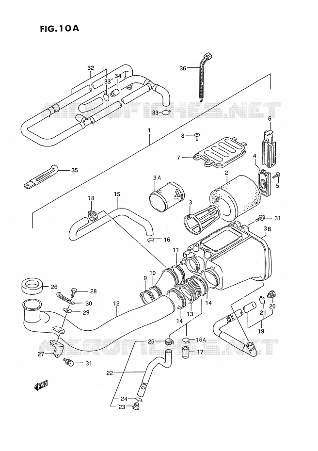 FILTRE A AIR (MODELE M/N/P/R/S/T) Suzuki QUAD 250 OZARK 1993  LT-F250P(E2)
