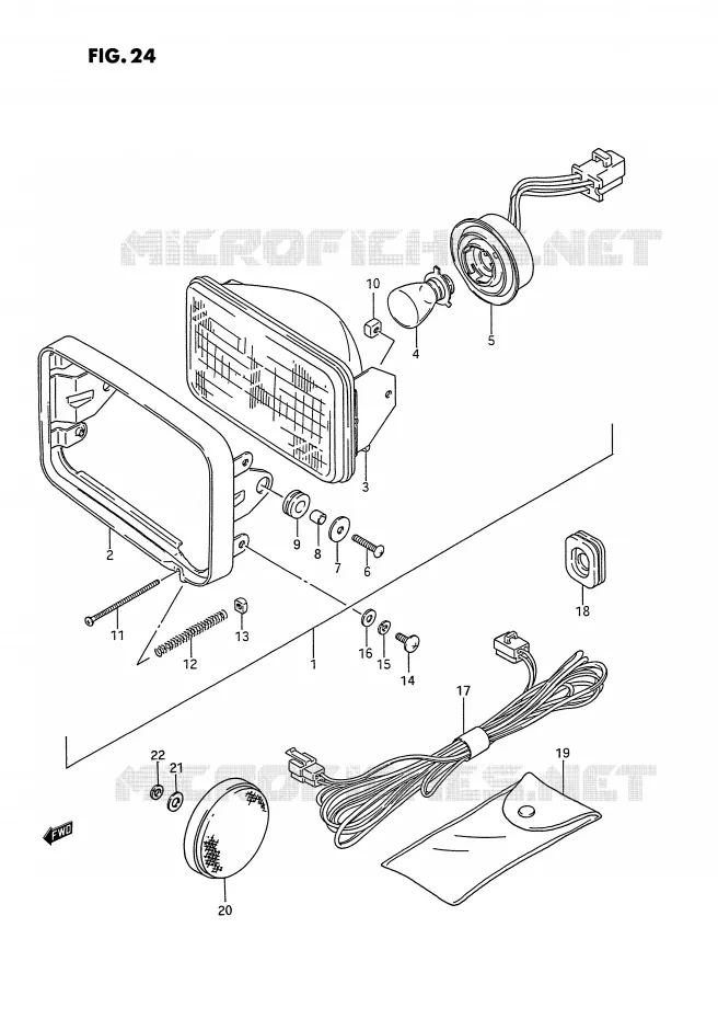 PHARE Suzuki QUAD 250 OZARK 1990  LT-F250L(E28)