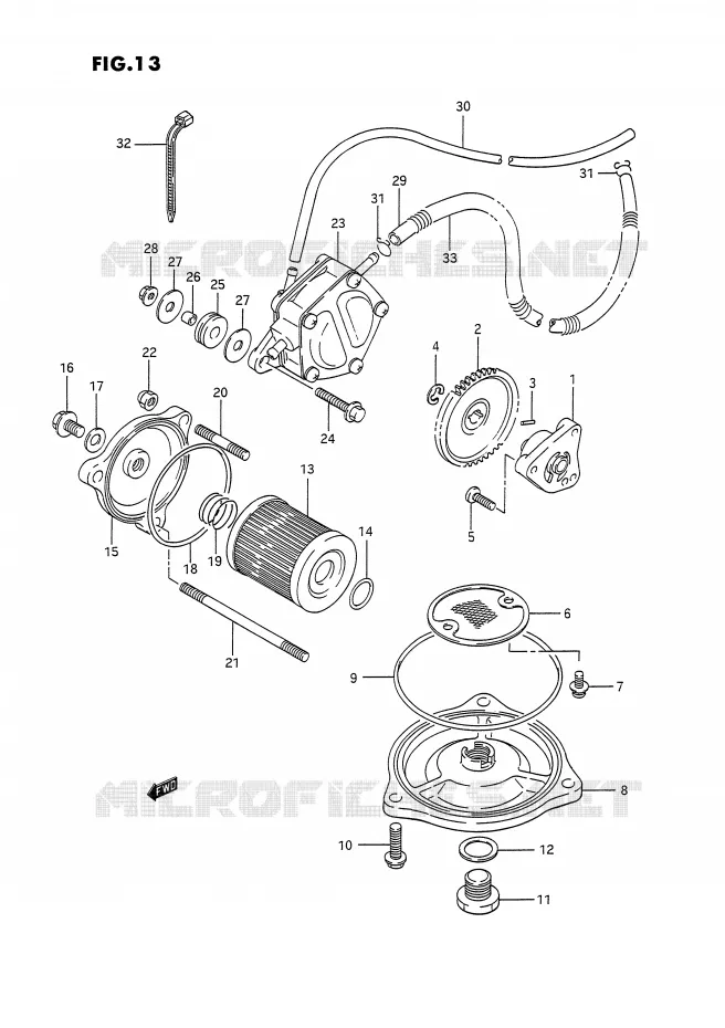 POMPE A HUILE - POMPE A ESSENCE Suzuki QUAD 250 OZARK 1991  LT-F250M(E28)