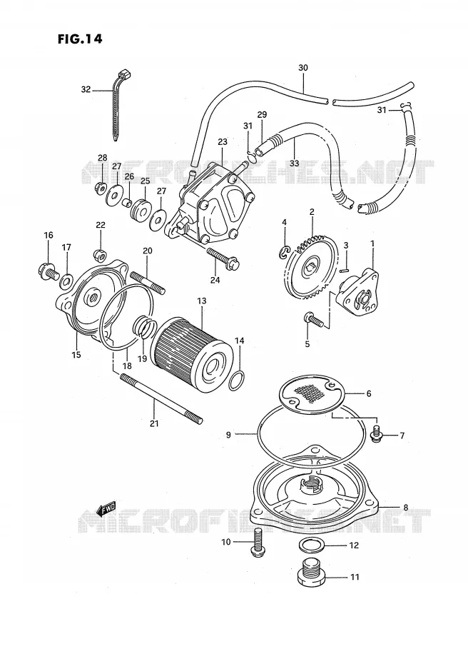 POMPE A HUILE - POMPE A ESSENCE Suzuki QUAD 300 KINGQUAD 1993  LT-F4WDXP(E3)