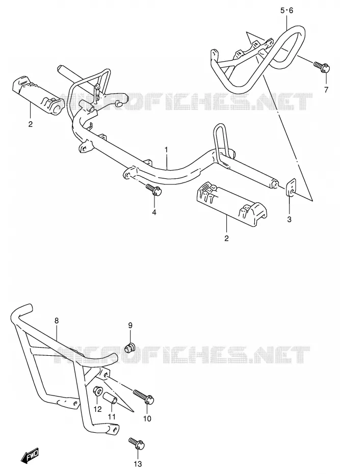 REPOSE PIED (MODELE K2/K3/K4/K5/K6 P3) Suzuki QUAD 80 QUADSPORT 2002  LT80K2(P3/P28)