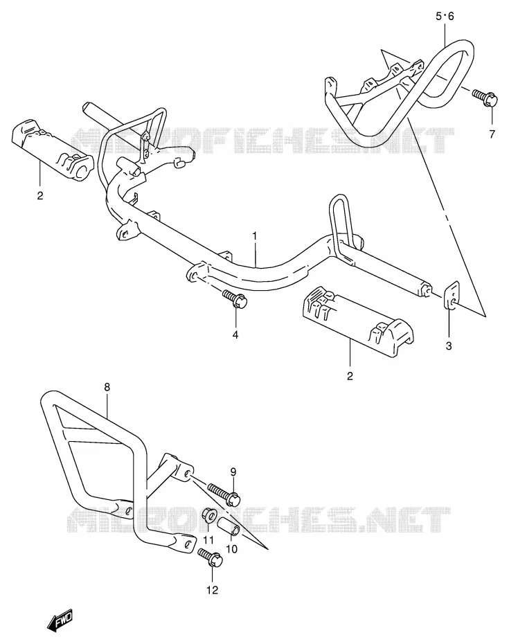 REPOSE PIED (MODELE K3/K4/K5/K6 E28) Suzuki QUAD 80 QUADSPORT 2004  LT80K4(P3/P28)