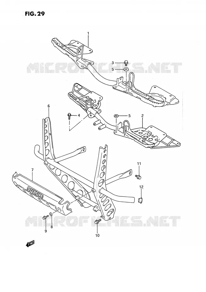 REPOSE PIED Suzuki QUAD 250 OZARK 1993  LT-F250P(E2)