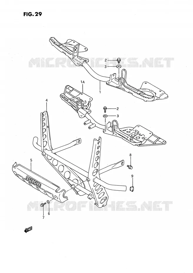 REPOSE PIED Suzuki QUAD 250 OZARK 1993  LT-F250P(E3)