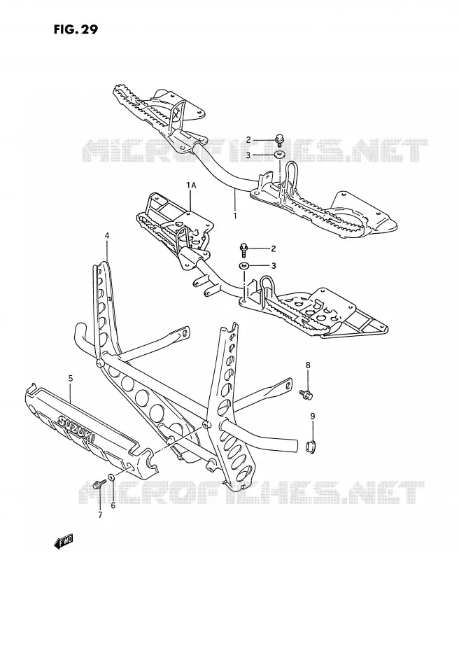 REPOSE PIED Suzuki QUAD 250 OZARK 1996  LT-F250T(E28)