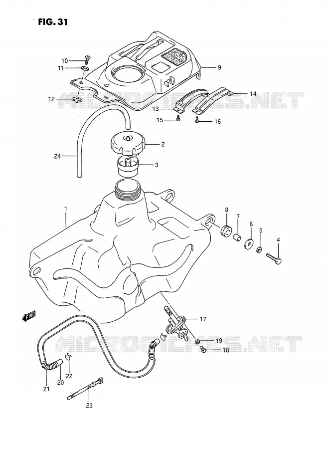 RESERVOIR D'ESSENCE Suzuki QUAD 250 OZARK 1994  LT-F250R(E2)
