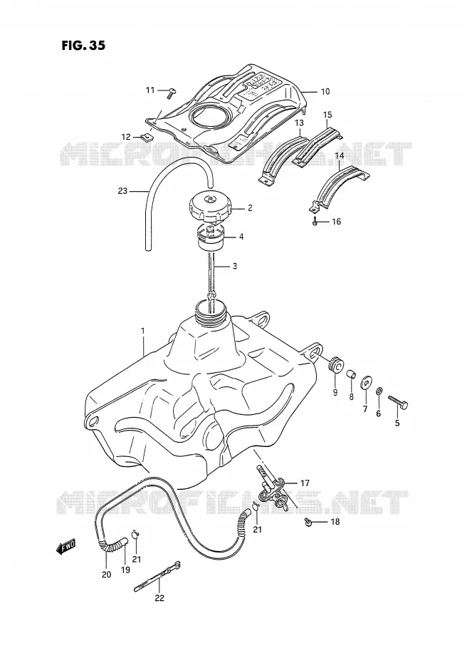 RESERVOIR D'ESSENCE Suzuki QUAD 300 KINGQUAD 1993  LT-F4WDXP(E2)