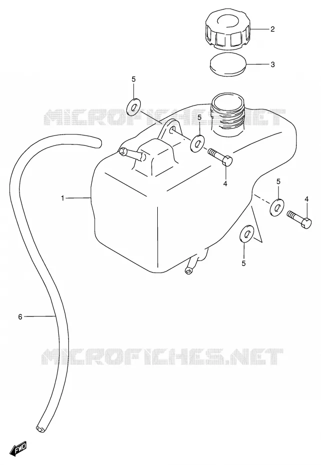RESERVOIR D'HUILE Suzuki QUAD 80 QUADSPORT 2002  LT80K2(P3/P28)