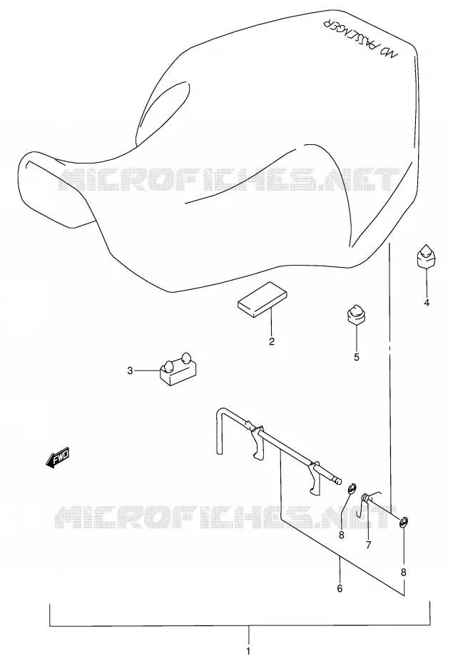 SELLE Suzuki QUAD 80 QUADSPORT 2000  LT80Y(P3/P28)