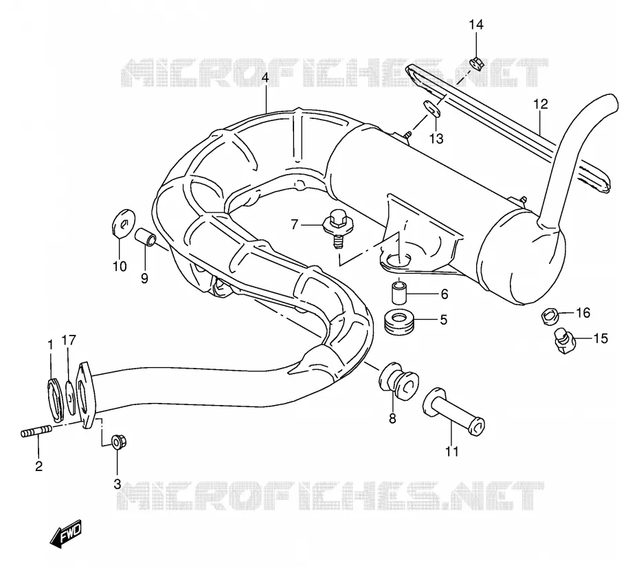 SILENCIEUX Suzuki QUAD 80 QUADSPORT 1996  LT80T(P3/P28)