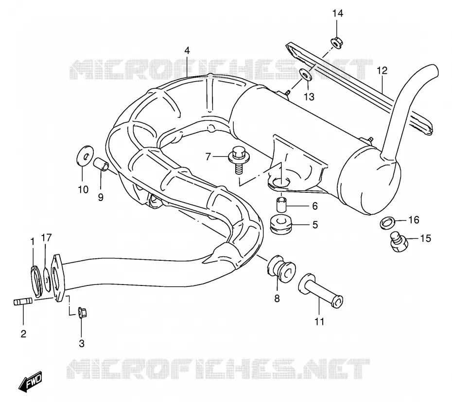 SILENCIEUX Suzuki QUAD 80 QUADSPORT 2002  LT80K2(P3/P28)