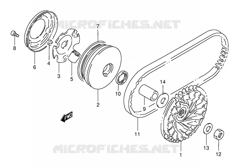 TRANSMISSION (1) Suzuki QUAD 80 QUADSPORT 2004  LT80K4(P3/P28)