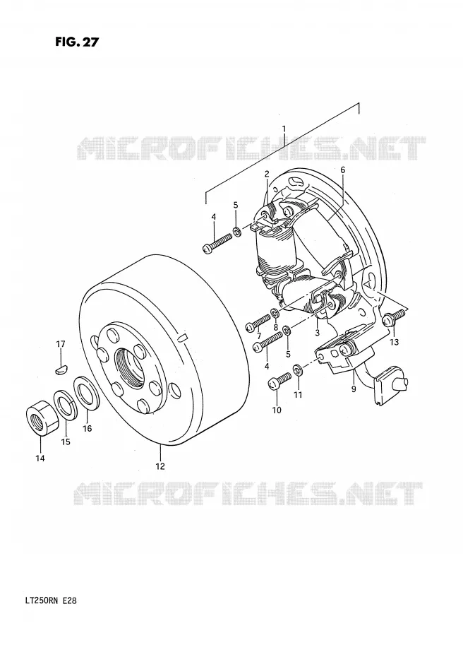 ALLUMAGE ROTOR - STATOR (MODELE F/G) Suzuki QUAD 250 QUADRACER 1989  LT250RK(E28)