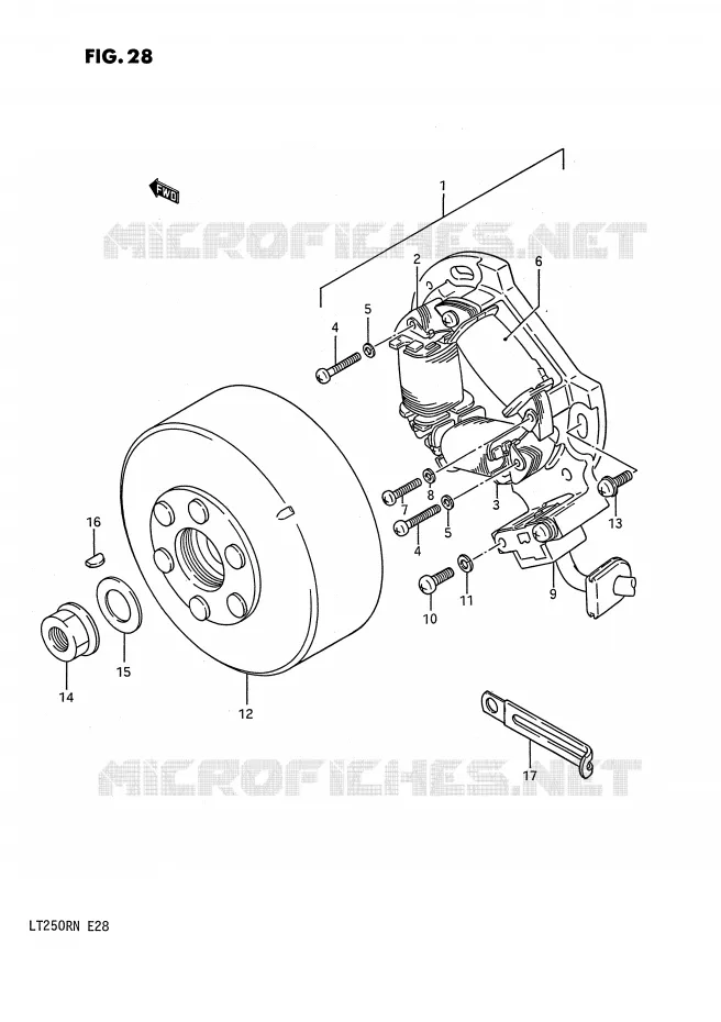 ALLUMAGE ROTOR - STATOR (MODELE H/J/K/L/M/N) Suzuki QUAD 250 QUADRACER 1985  LT250RF(E28)