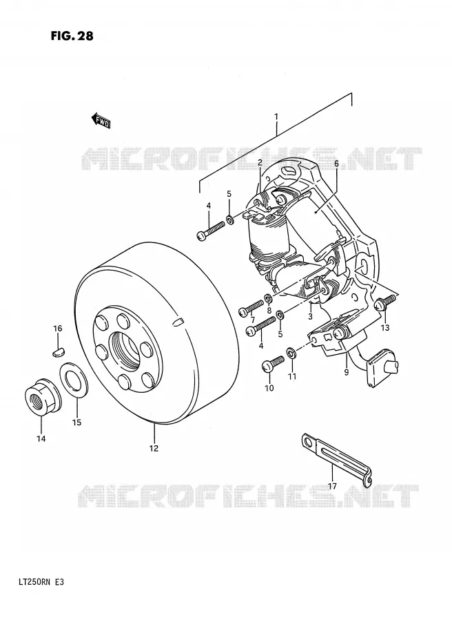 ALLUMAGE ROTOR - STATOR (MODELE H/J/K/L/M/N) Suzuki QUAD 250 QUADRACER 1990  LT250RL(E3)
