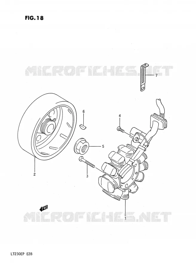 ALLUMAGE ROTOR - STATOR Suzuki QUAD 230 QUADSPORT 1989  LT230EK(E28)