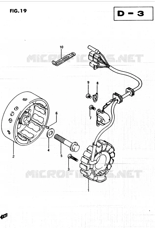 ALLUMAGE ROTOR - STATOR Suzuki QUAD 250 QUADRUNNER 1985  LT250EFF(F/2/G)