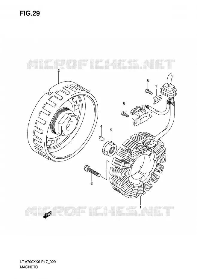 ALLUMAGE ROTOR - STATOR Suzuki QUAD 700 KINGQUAD 2007  LT-A700XK7(P17)