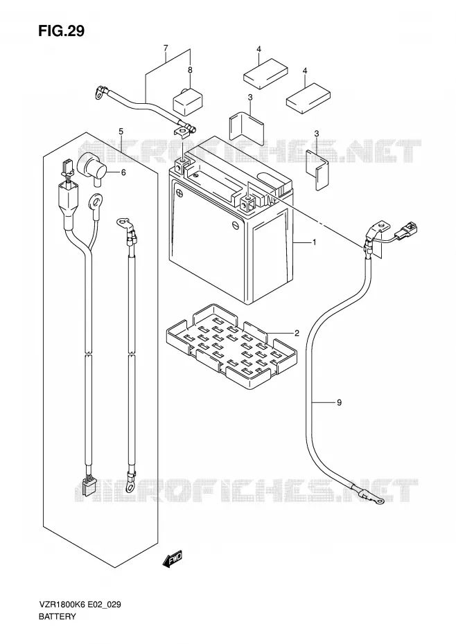 BATTERIE Suzuki MOTO 1800 INTRUDER 2010  VZR1800ZL0(E2)