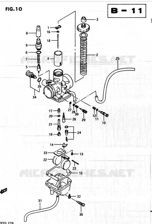 CARBURATEUR Suzuki QUAD 250 QUADRUNNER 1987  LT250EF(F/2/G)