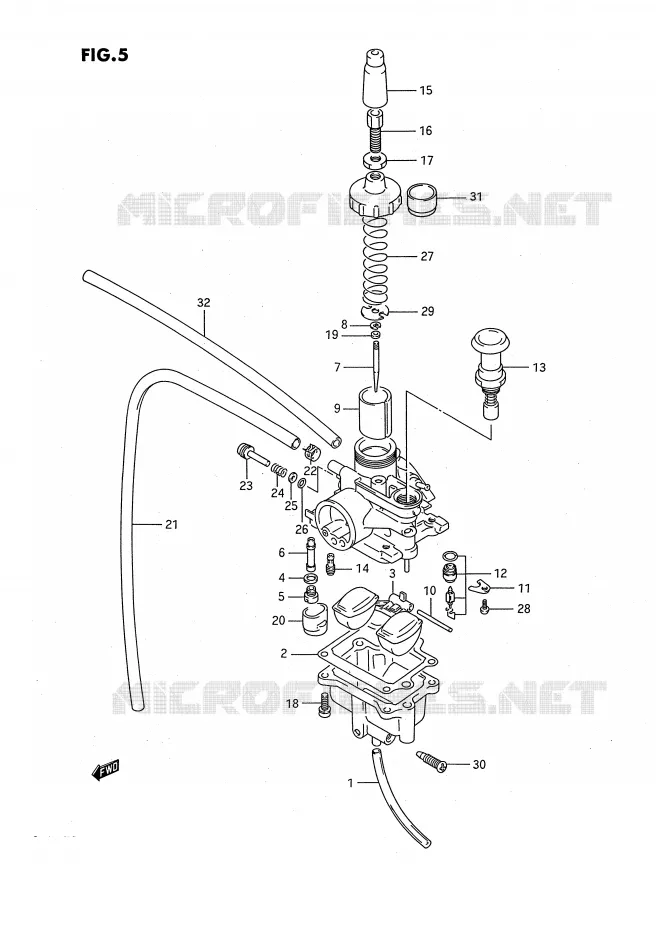 CARBURATEUR Suzuki QUAD 80 QUADSPORT 1988  LT80J(P3)