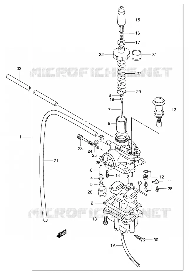 CARBURATEUR Suzuki QUAD 80 QUADSPORT 2006  LT80K6(P3/P28)
