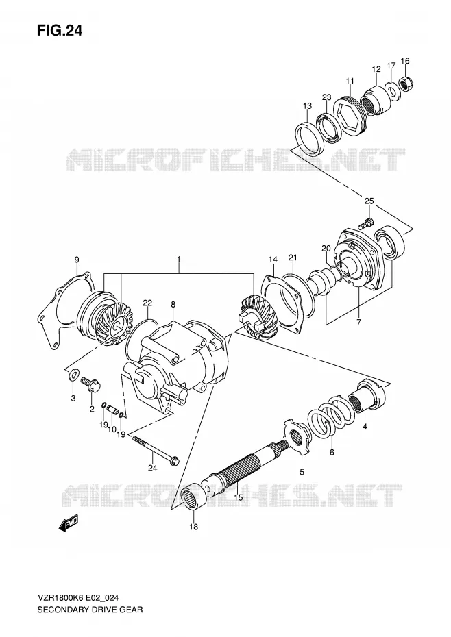 COUPLE CONIQUE (MODEL K6/K7) Suzuki MOTO 1800 INTRUDER 2007  VZR1800ZU2K7(E2)