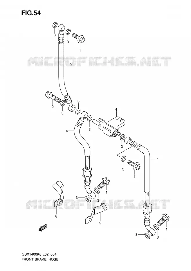 DURITE DE FREIN AVANT Suzuki MOTO 1400 GSX 2007  GSX1400ZK7(E2)