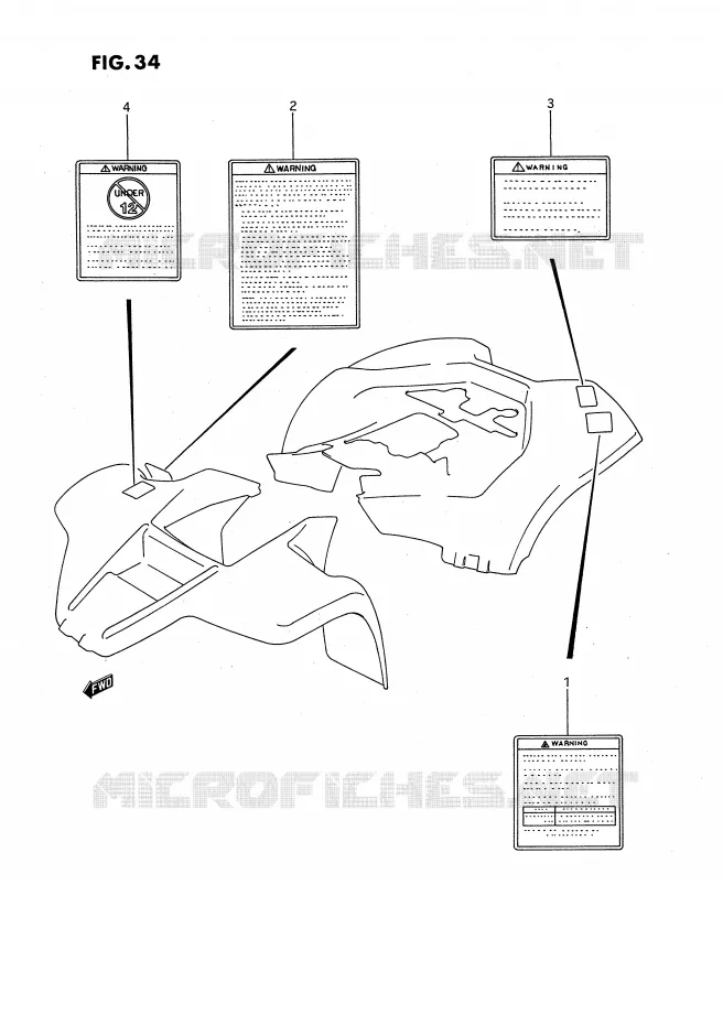 ETIQUETTE Suzuki QUAD 80 QUADSPORT 1990  LT80L(P28)