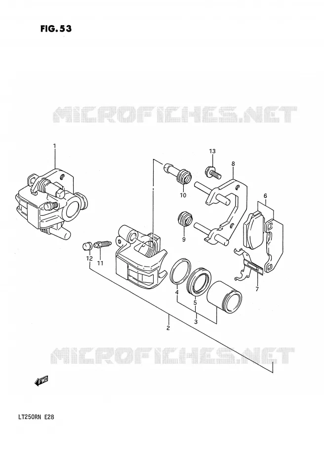 ETRIER DE FREIN AVANT Suzuki QUAD 250 QUADRACER 1988  LT250RJ(E28)