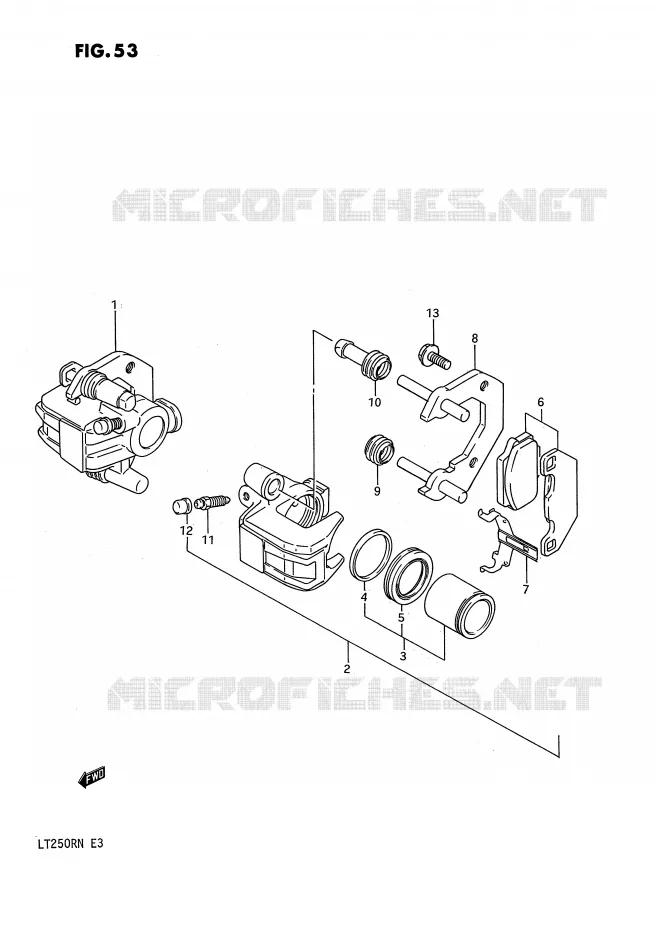 ETRIER DE FREIN AVANT Suzuki QUAD 250 QUADRACER 1988  LT250RJ(E3)