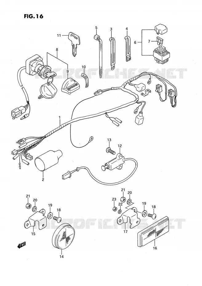 FAISCEAU ELECTRIQUE Suzuki QUAD 80 QUADSPORT 1990  LT80L(P28)
