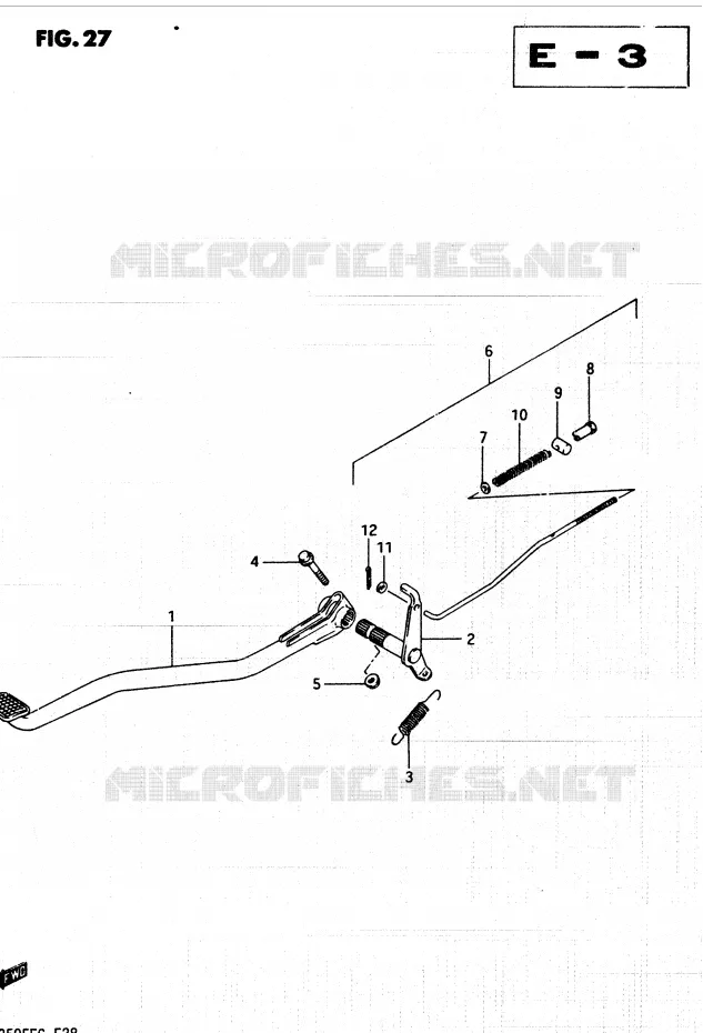 FREIN ARRIERE Suzuki QUAD 250 QUADRUNNER 1987  LT250EF(F/2/G)