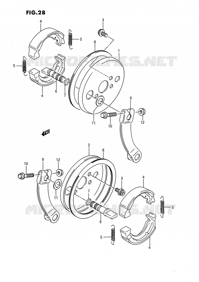 FREIN AVANT Suzuki QUAD 80 QUADSPORT 1990  LT80L(P1)