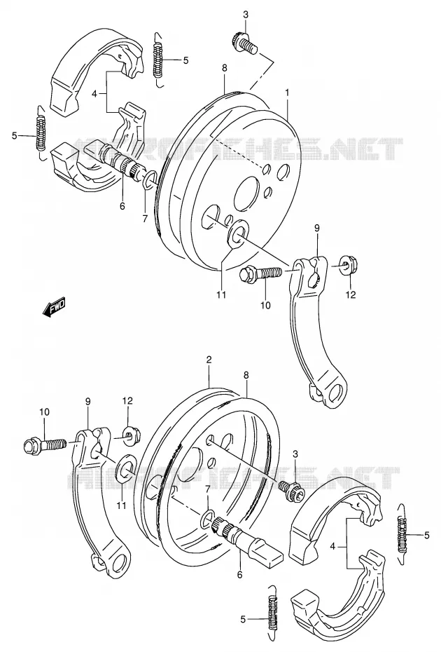 FREIN AVANT Suzuki QUAD 80 QUADSPORT 1997  LT80V(P3/P28)