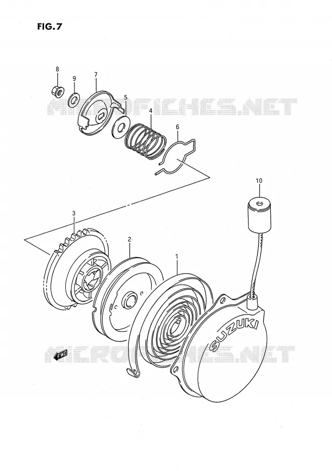 LANCEUR (OPT) Suzuki QUAD 80 QUADSPORT 1990  LT80L(P28)