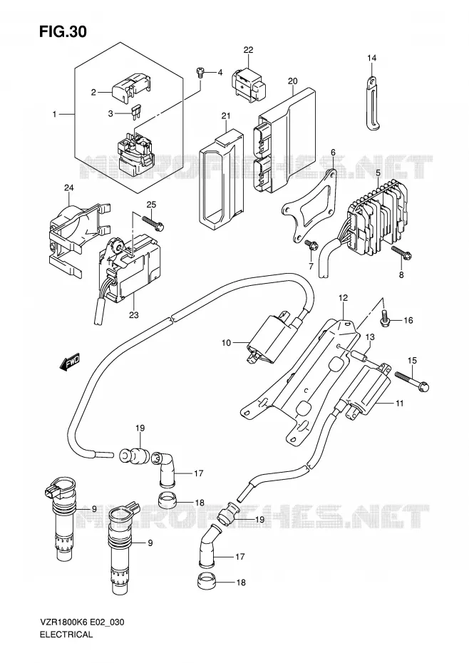 PARTIE ELECTRIQUE Suzuki MOTO 1800 INTRUDER 2008  VZR1800U2K8(E2)