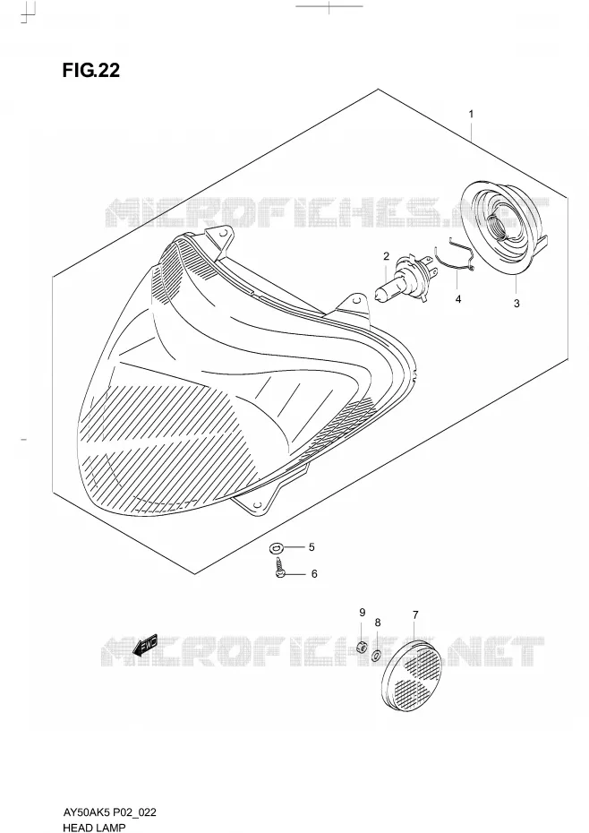 PHARE Suzuki SCOOTER 50 KATANA 2006  AY50AK6