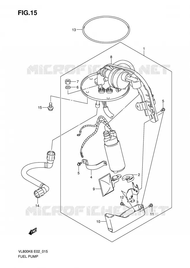 POMPE A ESSENCE Suzuki MOTO 800 VOLUSIA 2007  VL800K7(E2)