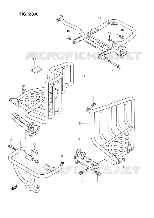 REPOSE PIED (MODELE M) Suzuki QUAD 250 QUADRACER 1990  LT250RL(E1)