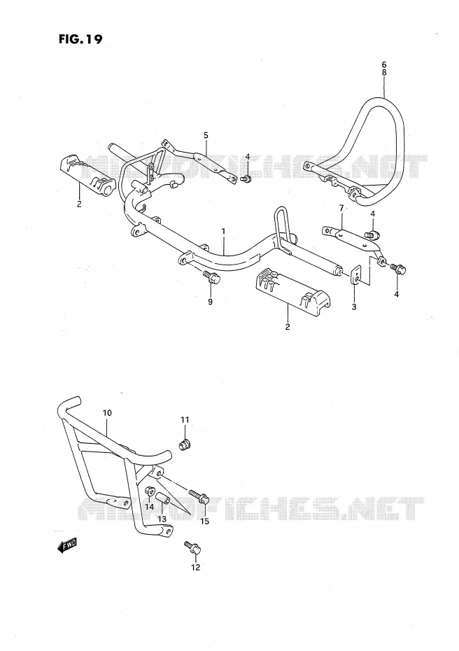 REPOSE PIED Suzuki QUAD 80 QUADSPORT 1991  LT80M(P1)