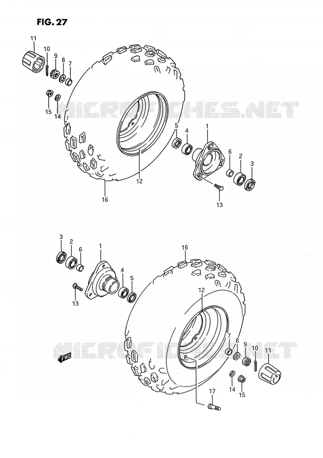 ROUE AVANT Suzuki QUAD 80 QUADSPORT 1990  LT80L(P3)