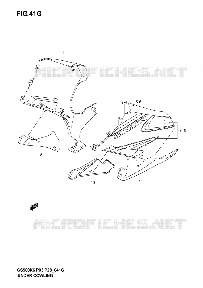 SABOT  (GS500FK6) Suzuki MOTO 500 GS-F 2006  GS500FK6(P3)