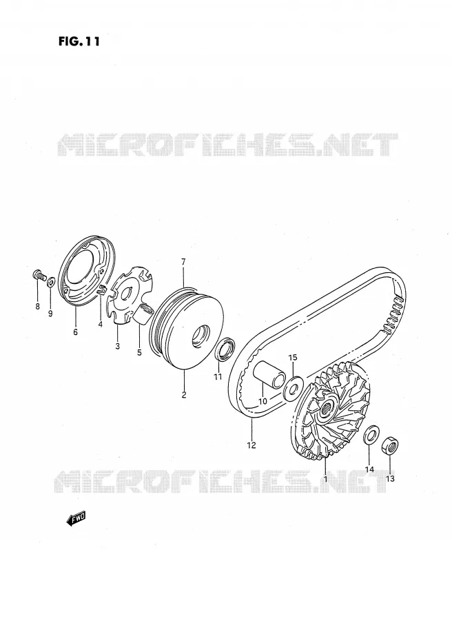TRANSMISSION (1) Suzuki QUAD 80 QUADSPORT 1992  LT80N(P3)