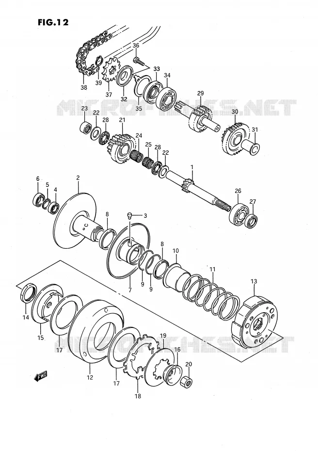 TRANSMISSION (2) Suzuki QUAD 80 QUADSPORT 1995  LT80S(P3)