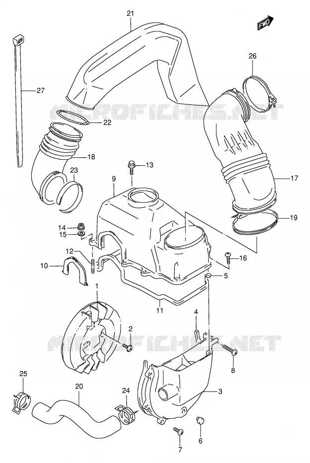VENTILATEUR DE REFROIDISSEMENT Suzuki QUAD 80 QUADSPORT 1998  LT80W(P3/P28)