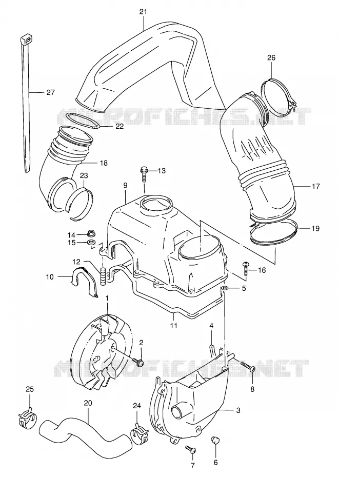 VENTILATEUR DE REFROIDISSEMENT Suzuki QUAD 80 QUADSPORT 2003  LT80K3(P1)