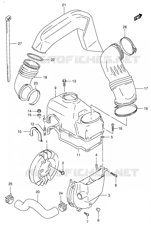 VENTILATEUR DE REFROIDISSEMENT Suzuki QUAD 80 QUADSPORT 2003  LT80K3(P3/P28)
