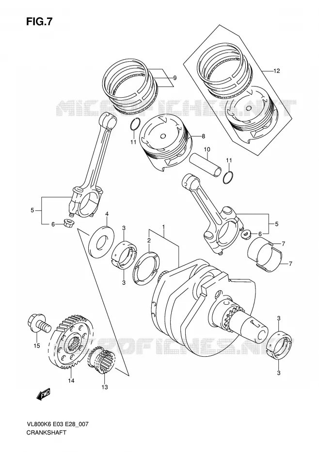 VILEBREQUIN Suzuki MOTO 800 VOLUSIA 2007  VL800K7(E3/E28)
