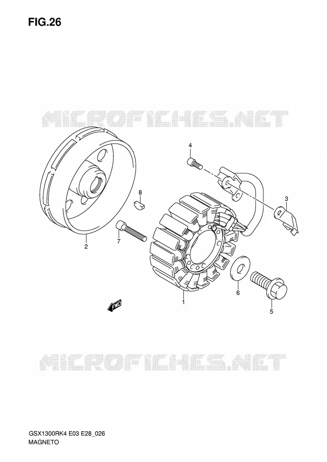 ALLUMAGE ROTOR - STATOR Suzuki MOTO 1300 HAYABUSA 2004  GSX1300RZK4(E3/E28)